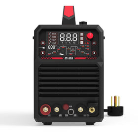 CT-520 Welder & Plasma Cutter | HF TIG, Pulse TIG, Stick, CUT | 200A Multi-Process Welding Machine - 0