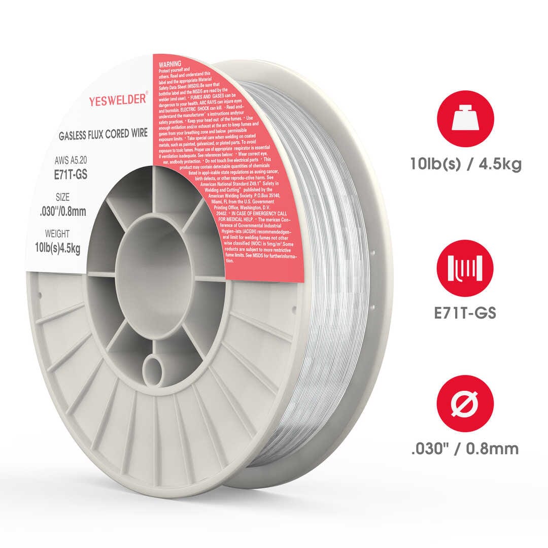 E71T-GS/10LB-0.8 .030" 10LB Spool Gasless Flux Core MIG Welding Wire