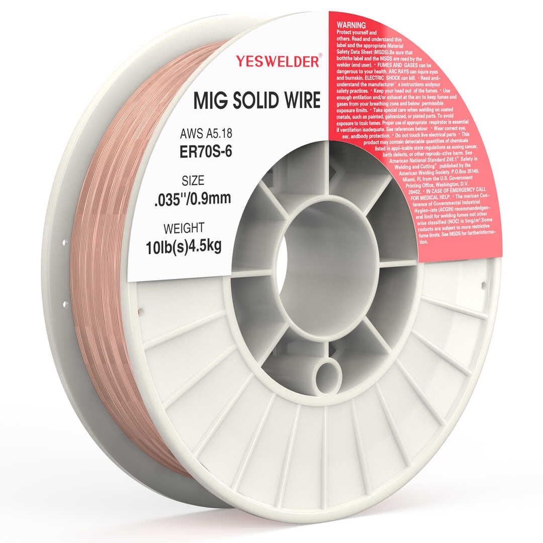 ER70S-6/10LB-0.9 .035" 10LB Spool Carbon Steel Solid MIG Welding Wire