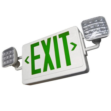 LED Exit Sign with Emergency Backup, Green Letters