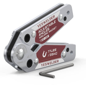 AJM Adjustable Magnetic Welding Holder with Angle Scale – 48lbs / 77lbs Strong Magnet Welding Positioner for Metal Fabrication, Soldering, Pipe Installation