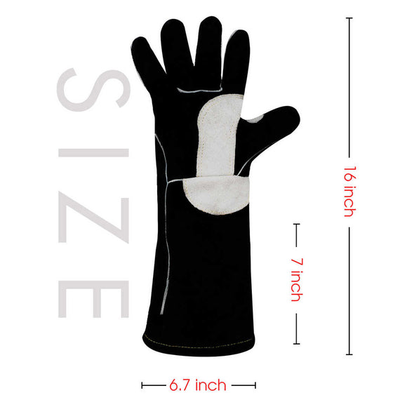 AP-1201-1 Heat-Resistant Fire-retardant Leather Welding Gloves
