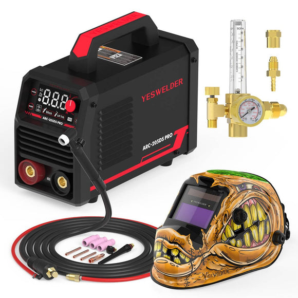 ARC-205DS-PRO Digital Display 110V/220V Stick& Lift TIG In One Stick Welder
