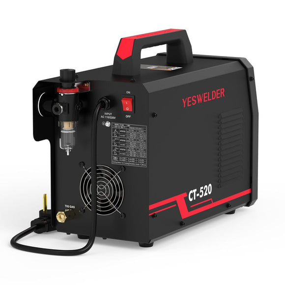 CT-520 Welder & Plasma Cutter | HF TIG, Pulse TIG, Stick, CUT | 200A Multi-Process Welding Machine