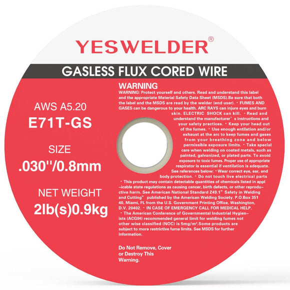 E71T-GS/2LB-0.8 2LB Spool .030" Gasless Flux Core MIG Welding Wire