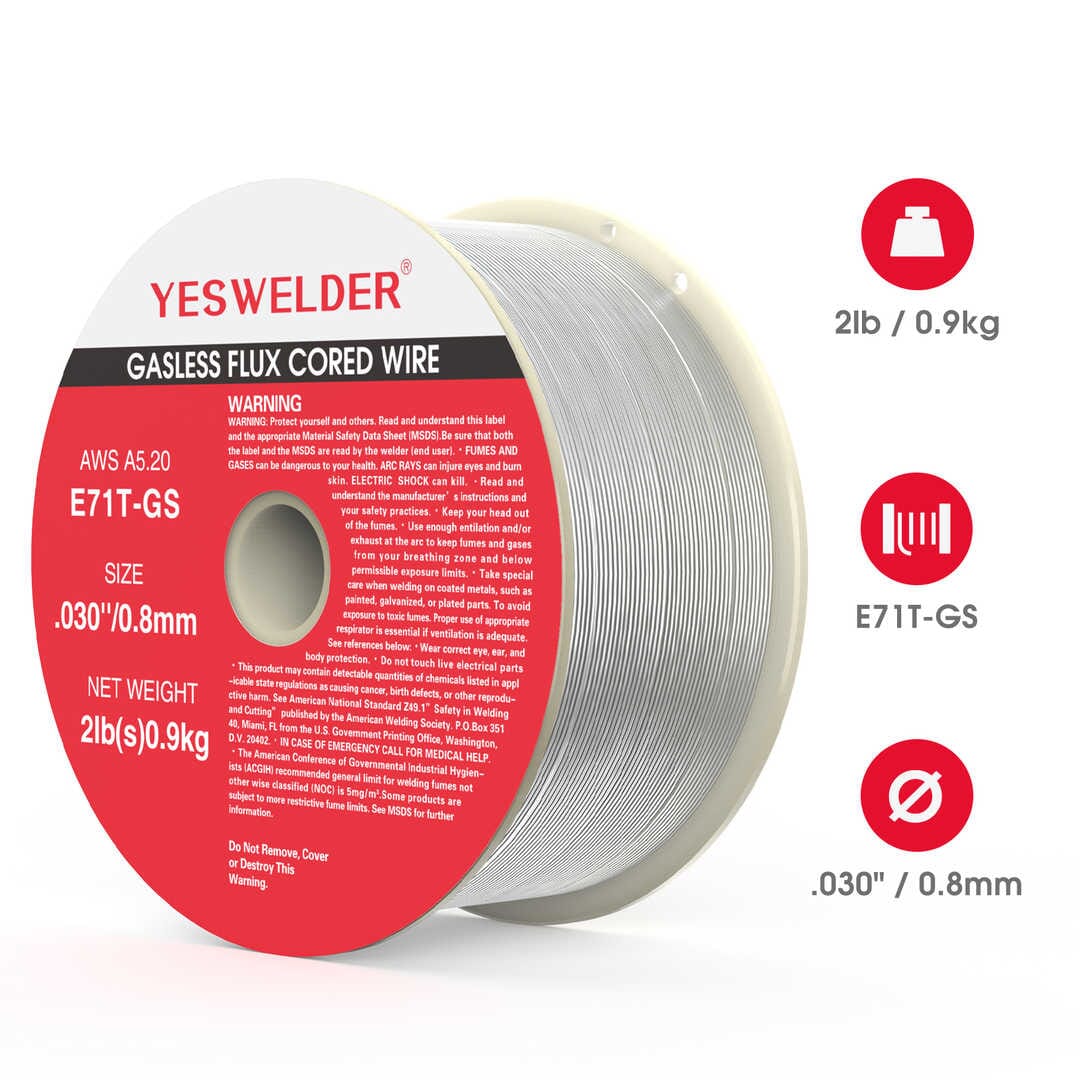 E71T-GS/2LB-0.8 2LB Spool .030" Gasless Flux Core MIG Welding Wire