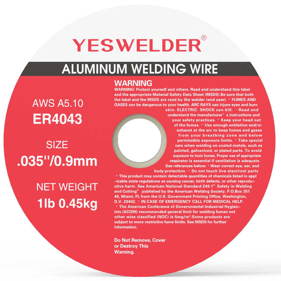 ER4043/1LB-0.9 1LB Spool .035" Silicon Aluminum MIG Welding Wire