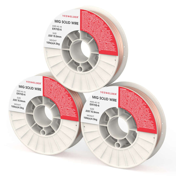 ER70S-6/10LB-0.9 .035" 10LB Spool Carbon Steel Solid MIG Welding Wire