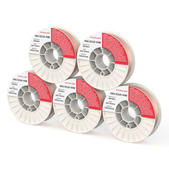 ER70S-6/10LB-0.9 .035" 10LB Spool Carbon Steel Solid MIG Welding Wire