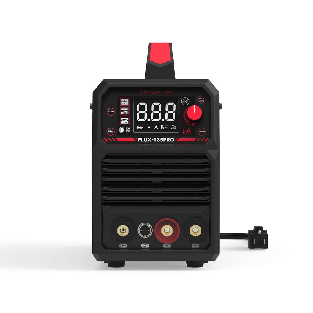 Flux-135-PRO 110V Digital Display Flux MIG/Lift TIG/Stick 3-in-1 Gasless MIG Welder - 0