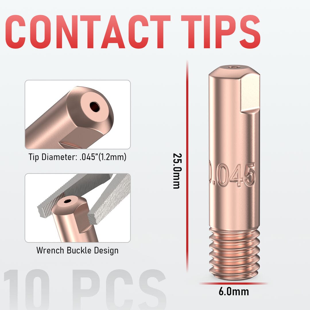 LBT150-24PCS 24Pcs Spool Gun Consumables Kit for LBT150 MIG Welding Gun