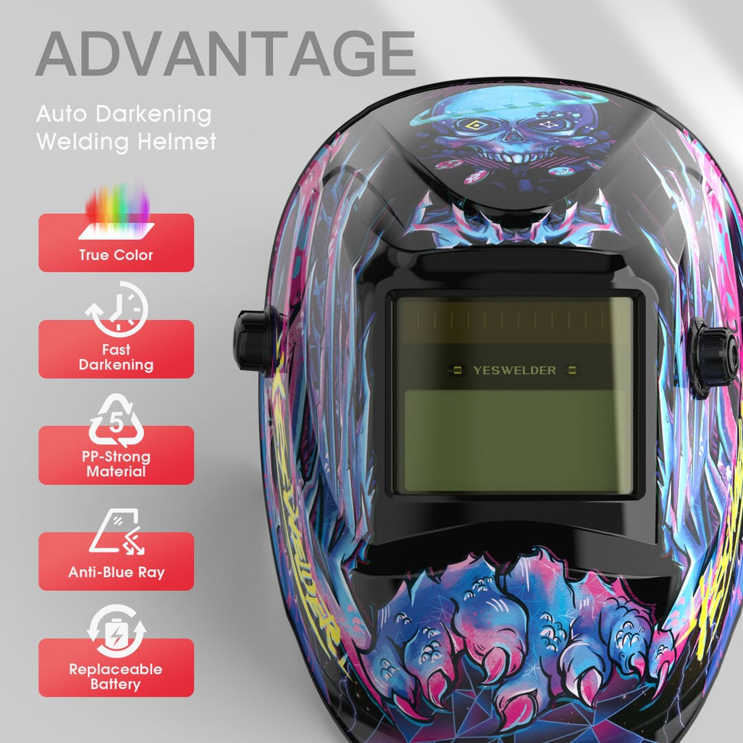 LYG-L600A-CP Cyberpunk Customize Graphic Auto-Darkening Welding Helmet