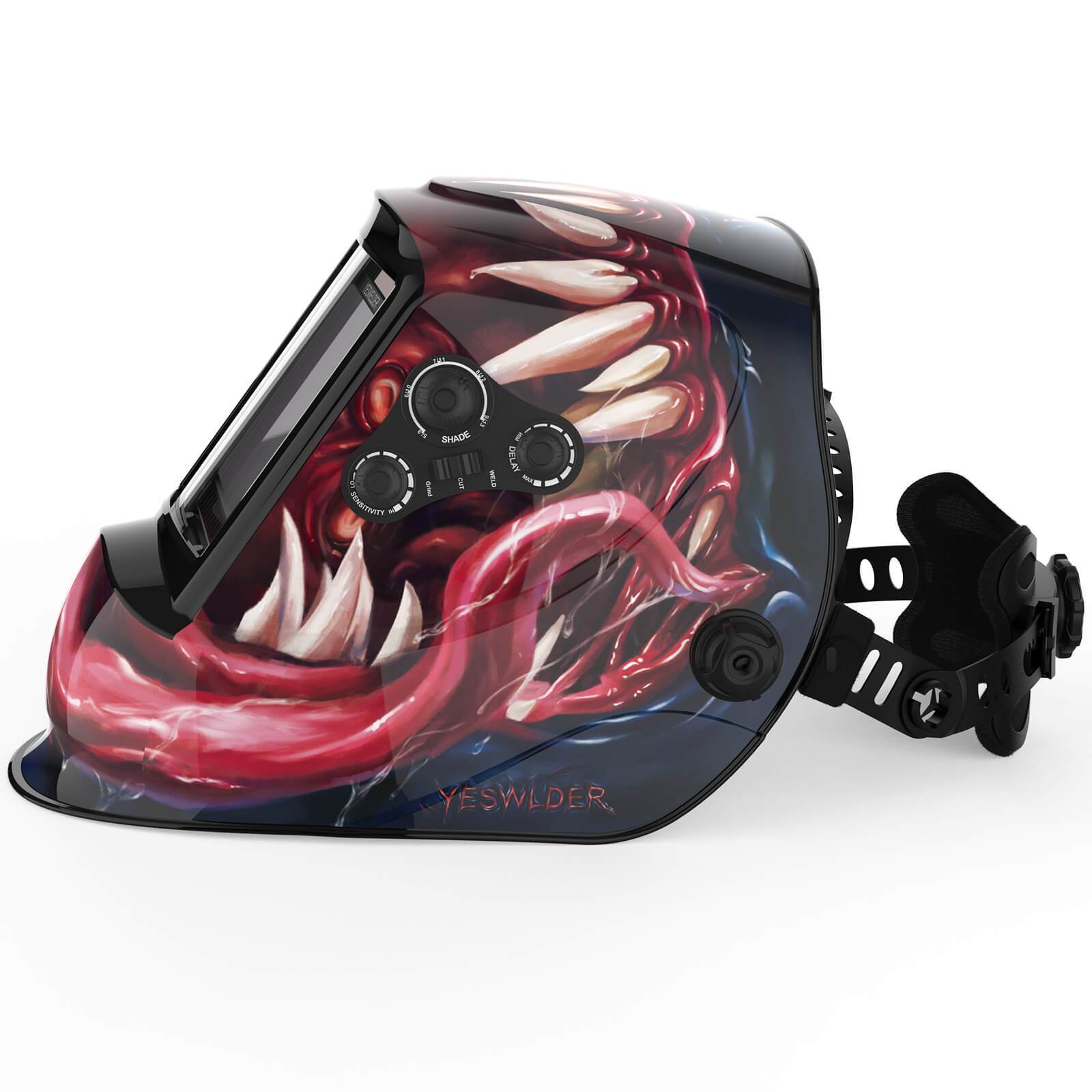 LYG-M800H-VM Venom Customize Graphic Auto-Darkening Welding Helmet