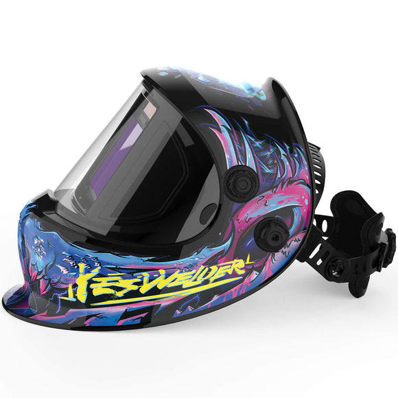 LYG-Q800D-CP Cyberpunk Customize Graphic Auto-Darkening Welding Helmet