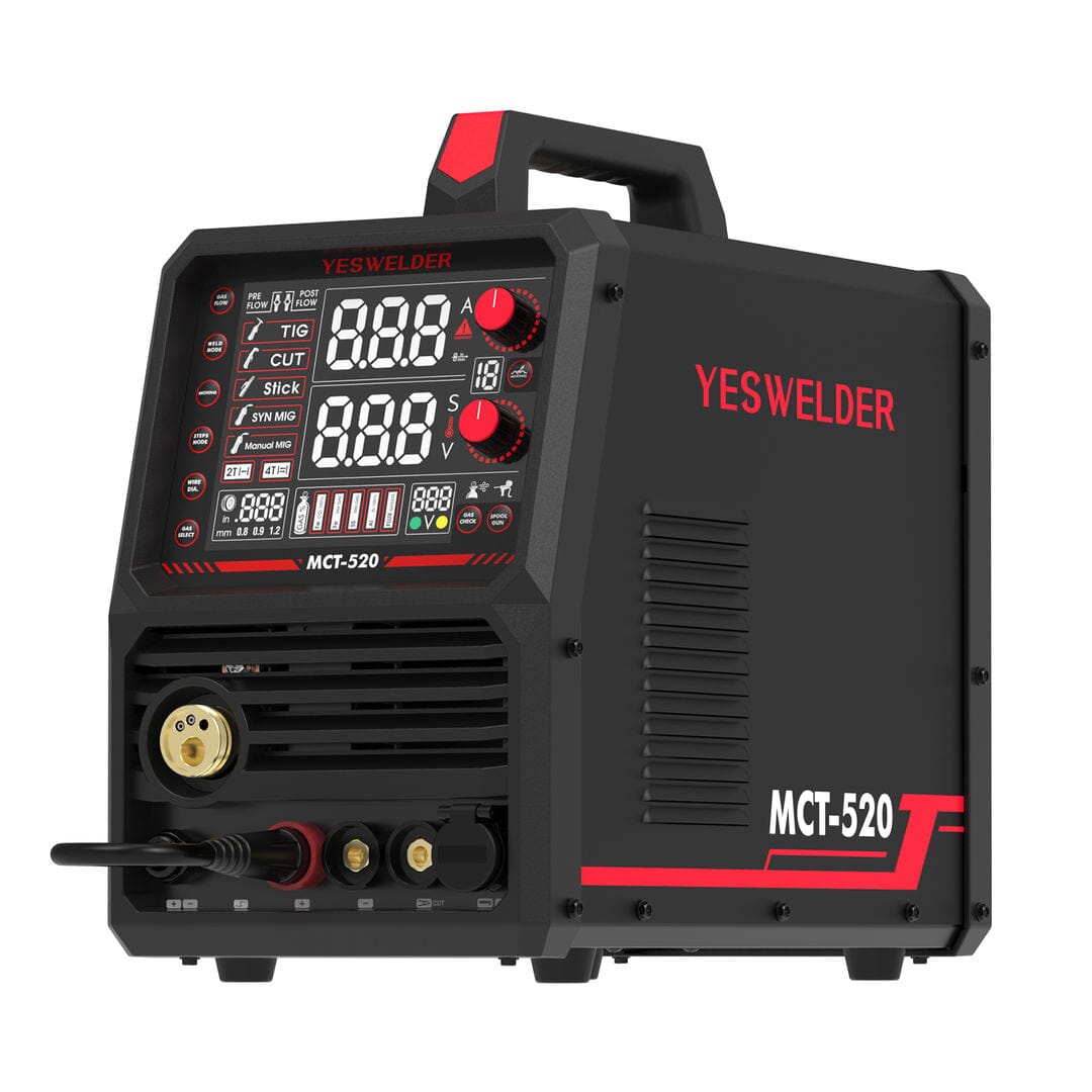 MCT520  MIG/TIG/Stick/CUT | HF Start | Spool Gun Support | 110/220V Welding and Cutting Combo Machine