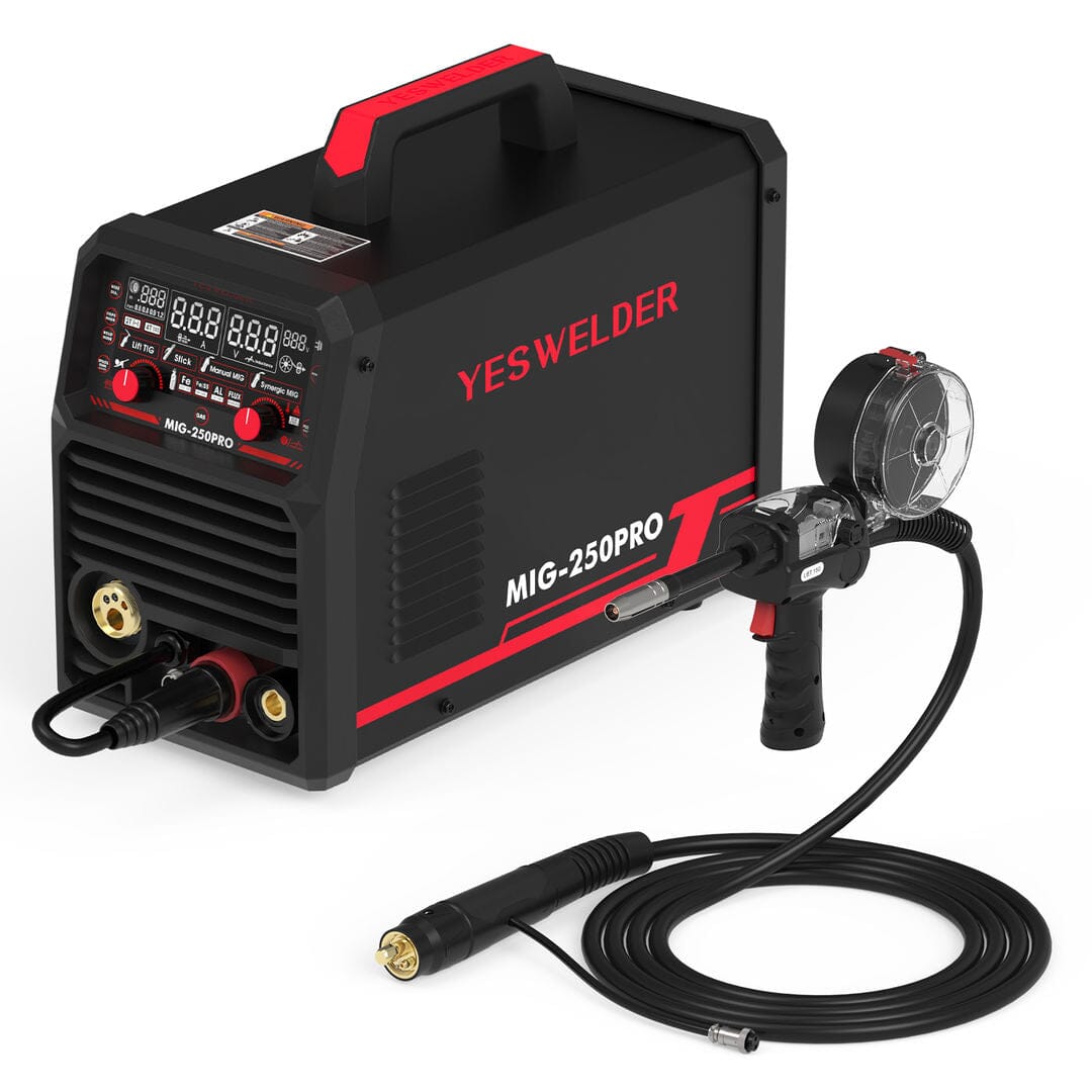 MIG-250PRO-DG 220V MIG Welder with Pulse Function, Digital Screen, and Spool Gun Compatibility