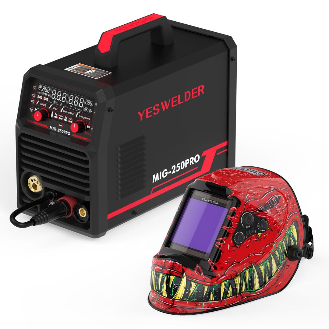 MIG-250PRO-DG 220V MIG Welder with Pulse Function, Digital Screen, and Spool Gun Compatibility