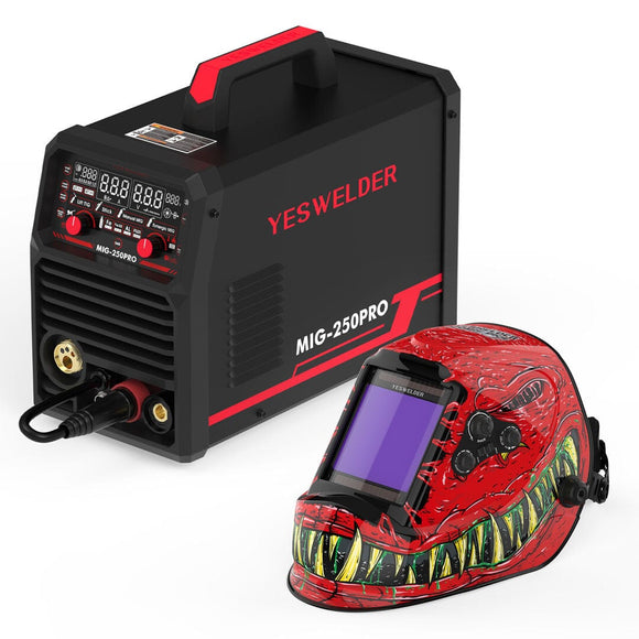MIG-250PRO-DG 220V MIG Welder with Pulse Function, Digital Screen, and Spool Gun Compatibility