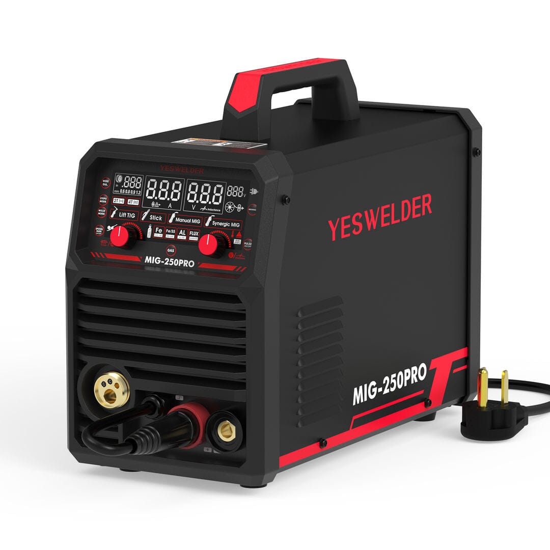 MIG-250PRO-DG 220V MIG Welder with Pulse Function, Digital Screen, and Spool Gun Compatibility