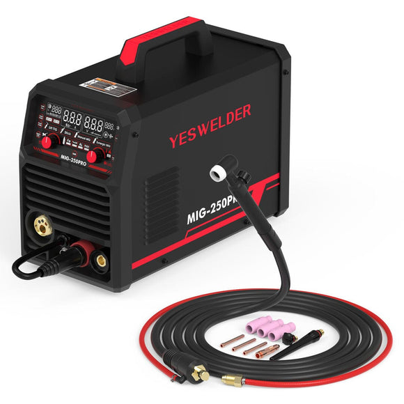 MIG-250PRO-DG 220V MIG Welder with Pulse Function, Digital Screen, and Spool Gun Compatibility