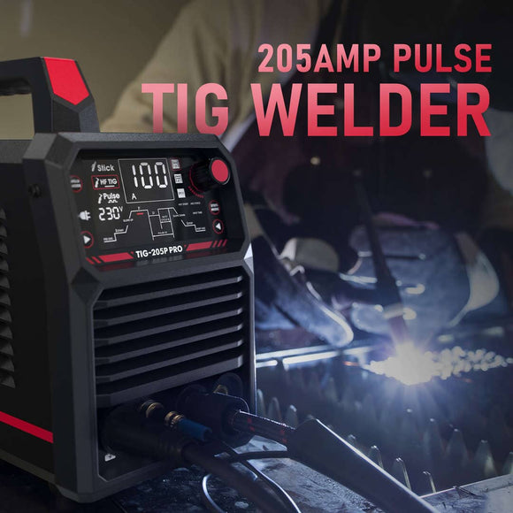 TIG-205P-PRO Pulse TIG Welder Stick/DC TIG/Pulse TIG 3 In 1 TIG Welder