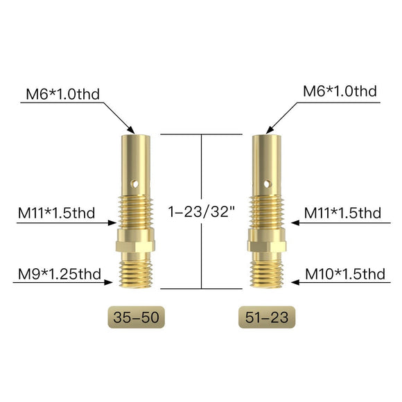 YW-100L Series Lincoln Magnum 100L  and Tweco Mini/#1 Replaceable MIG Welding Gun Consumables