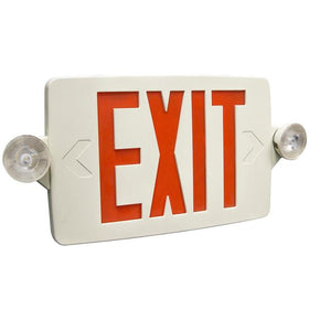 LED Exit Sign, Red Letters, Universal Mounting