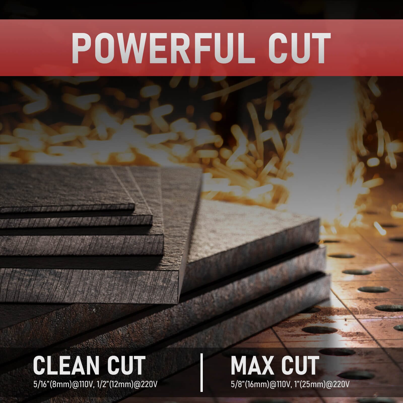 4-in-1 60A Plasma Cutter | Pilot Arc, Blow-Back Start, 1" Clean Cut - 0