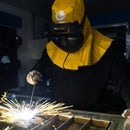 AP-3000Y Golden Cowhide Split Leather Welding Head Neck Protective Hood-5