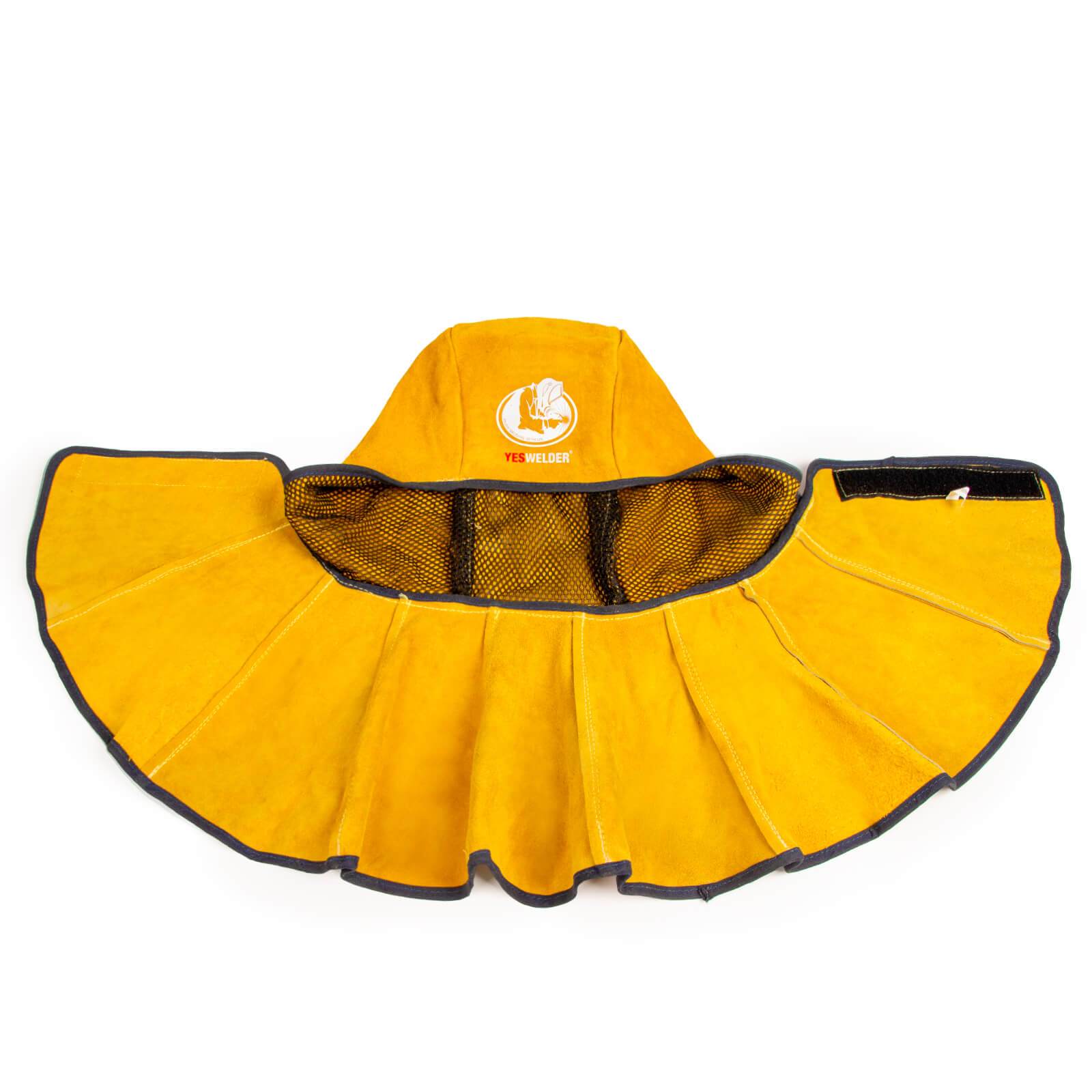 AP-3000Y Golden Cowhide Split Leather Welding Head Neck Protective Hood