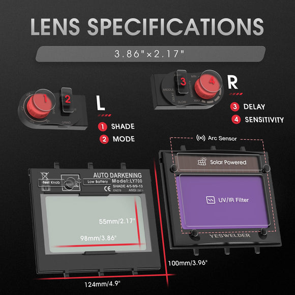 LYG-W700A Auto Darkening Welding Helmet